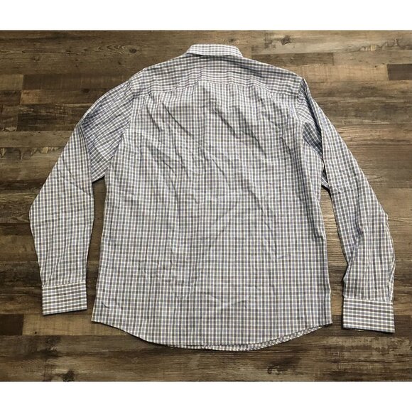 UNTUCKit Long Sleeve Button Down Shirt Blue Plaid XL Tall - Picture 4 of 6